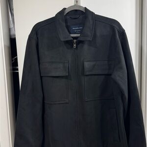 Abercrombie & Fitch Black Suede Military Jacket
